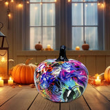 Maxbell Pumpkin Figurine Resin Mini Halloween Decor for Thanksgiving Tabletop Mantel S purple