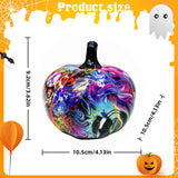 Maxbell Pumpkin Figurine Resin Mini Halloween Decor for Thanksgiving Tabletop Mantel S purple