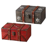 Maxbell Treasure Chest Box Jewelry Storage Box for Bracelets Pendant Charms Earrings Gray