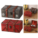 Maxbell Treasure Chest Box Jewelry Storage Box for Bracelets Pendant Charms Earrings Gray