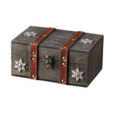 Maxbell Treasure Chest Box Jewelry Storage Box for Bracelets Pendant Charms Earrings Gray