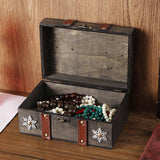 Maxbell Treasure Chest Box Jewelry Storage Box for Bracelets Pendant Charms Earrings Gray