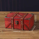 Maxbell Treasure Chest Box Jewelry Storage Box for Bracelets Pendant Charms Earrings Red