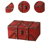 Maxbell Treasure Chest Box Jewelry Storage Box for Bracelets Pendant Charms Earrings Red