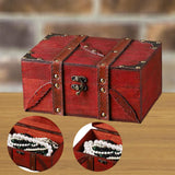 Maxbell Treasure Chest Box Jewelry Storage Box for Bracelets Pendant Charms Earrings Red