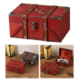 Maxbell Treasure Chest Box Jewelry Storage Box for Bracelets Pendant Charms Earrings Red