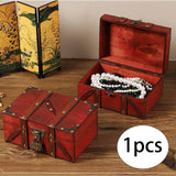 Maxbell Treasure Chest Box Jewelry Storage Box for Bracelets Pendant Charms Earrings Red