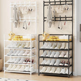 Maxbell Coat Hanger Handbag Gifts Space Saving Shoe Rack for Entryway Bedroom Garage White