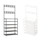 Maxbell Coat Hanger Handbag Gifts Space Saving Shoe Rack for Entryway Bedroom Garage White