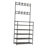 Maxbell Coat Hanger Handbag Gifts Space Saving Shoe Rack for Entryway Bedroom Garage White