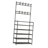 Maxbell Coat Hanger Handbag Gifts Space Saving Shoe Rack for Entryway Bedroom Garage White