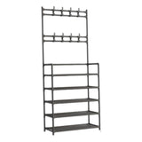 Maxbell Coat Hanger Handbag Gifts Space Saving Shoe Rack for Entryway Bedroom Garage White