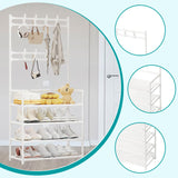 Maxbell Coat Hanger Handbag Gifts Space Saving Shoe Rack for Entryway Bedroom Garage Black