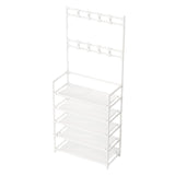 Maxbell Coat Hanger Handbag Gifts Space Saving Shoe Rack for Entryway Bedroom Garage Black