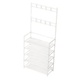 Maxbell Coat Hanger Handbag Gifts Space Saving Shoe Rack for Entryway Bedroom Garage Black