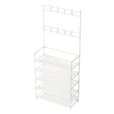 Maxbell Coat Hanger Handbag Gifts Space Saving Shoe Rack for Entryway Bedroom Garage Black