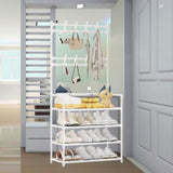 Maxbell Coat Hanger Handbag Gifts Space Saving Shoe Rack for Entryway Bedroom Garage Black