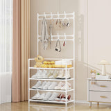 Maxbell Coat Hanger Handbag Gifts Space Saving Shoe Rack for Entryway Bedroom Garage Black