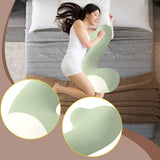 Maxbell Long Body Pillow for Sleeping Portable Leg Pillow for Birthday Gift Sofa Bed Gray Green