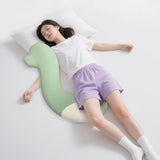 Maxbell Long Body Pillow for Sleeping Portable Leg Pillow for Birthday Gift Sofa Bed Gray Green