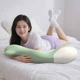 Maxbell Long Body Pillow for Sleeping Portable Leg Pillow for Birthday Gift Sofa Bed Gray Green