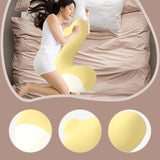 Maxbell Long Body Pillow for Sleeping Portable Leg Pillow for Birthday Gift Sofa Bed Beige Yellow