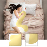 Maxbell Long Body Pillow for Sleeping Portable Leg Pillow for Birthday Gift Sofa Bed Beige Yellow