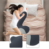 Maxbell Long Body Pillow for Sleeping Portable Leg Pillow for Birthday Gift Sofa Bed Deep Gray