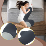 Maxbell Long Body Pillow for Sleeping Portable Leg Pillow for Birthday Gift Sofa Bed Deep Gray