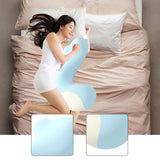 Maxbell Long Body Pillow for Sleeping Portable Leg Pillow for Birthday Gift Sofa Bed Blue