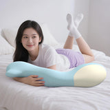 Maxbell Long Body Pillow for Sleeping Portable Leg Pillow for Birthday Gift Sofa Bed Blue