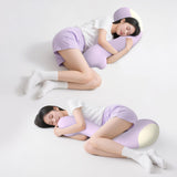 Maxbell Long Body Pillow for Sleeping Portable Leg Pillow for Birthday Gift Sofa Bed Violet