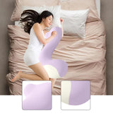 Maxbell Long Body Pillow for Sleeping Portable Leg Pillow for Birthday Gift Sofa Bed Violet