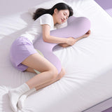 Maxbell Long Body Pillow for Sleeping Portable Leg Pillow for Birthday Gift Sofa Bed Violet