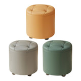 Maxbell Small Foot Stool Pouf Ottoman Step Stool Footrest for Bedroom Indoor Nursery Orange