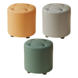 Maxbell Small Foot Stool Pouf Ottoman Step Stool Footrest for Bedroom Indoor Nursery Orange