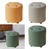 Maxbell Small Foot Stool Pouf Ottoman Step Stool Footrest for Bedroom Indoor Nursery Orange