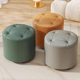 Maxbell Small Foot Stool Pouf Ottoman Step Stool Footrest for Bedroom Indoor Nursery Orange