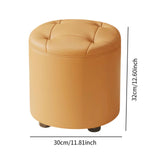 Maxbell Small Foot Stool Pouf Ottoman Step Stool Footrest for Bedroom Indoor Nursery Orange