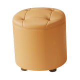 Maxbell Small Foot Stool Pouf Ottoman Step Stool Footrest for Bedroom Indoor Nursery Orange