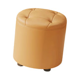 Maxbell Small Foot Stool Pouf Ottoman Step Stool Footrest for Bedroom Indoor Nursery Orange