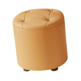 Maxbell Small Foot Stool Pouf Ottoman Step Stool Footrest for Bedroom Indoor Nursery Orange