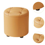 Maxbell Small Foot Stool Pouf Ottoman Step Stool Footrest for Bedroom Indoor Nursery Orange