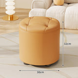 Maxbell Small Foot Stool Pouf Ottoman Step Stool Footrest for Bedroom Indoor Nursery Orange