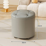 Maxbell Small Foot Stool Pouf Ottoman Step Stool Footrest for Bedroom Indoor Nursery Gray