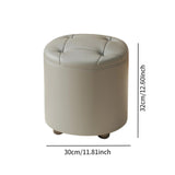 Maxbell Small Foot Stool Pouf Ottoman Step Stool Footrest for Bedroom Indoor Nursery Gray