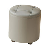 Maxbell Small Foot Stool Pouf Ottoman Step Stool Footrest for Bedroom Indoor Nursery Gray