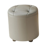 Maxbell Small Foot Stool Pouf Ottoman Step Stool Footrest for Bedroom Indoor Nursery Gray