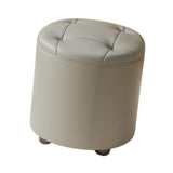 Maxbell Small Foot Stool Pouf Ottoman Step Stool Footrest for Bedroom Indoor Nursery Gray