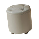 Maxbell Small Foot Stool Pouf Ottoman Step Stool Footrest for Bedroom Indoor Nursery Gray